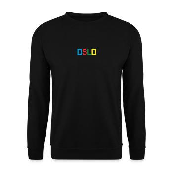 OSLO Norway Norwegen - Unisex Sweatshirt - black - Front - Alina (178cm) & Michal (187cm)