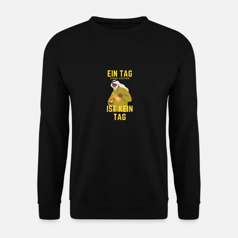 Kaffee morgens - Unisex Pullover - Schwarz