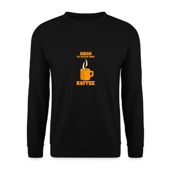 Cafe Aidan - Unisex Pullover - Schwarz - Vorne - Alina (178cm) & Michal (187cm)