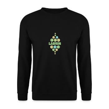 First name Laurin - Unisex Sweatshirt - black - Front - Alina (178cm) & Michal (187cm)