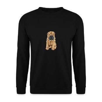 Shar peí Liebe - Unisex Pullover - Schwarz - Vorne - Alina (178cm) & Michal (187cm)