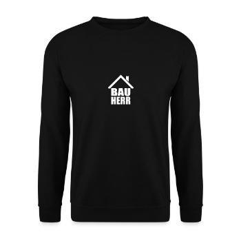 Bauherr Geschenk - Unisex Pullover - Schwarz - Vorne - Alina (178cm) & Michal (187cm)