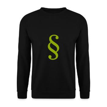 Jura Rechtsanwalt Paragraph Jurist Gericht Gesetz - Unisex Pullover - Schwarz - Vorne - Alina (178cm) & Michal (187cm)