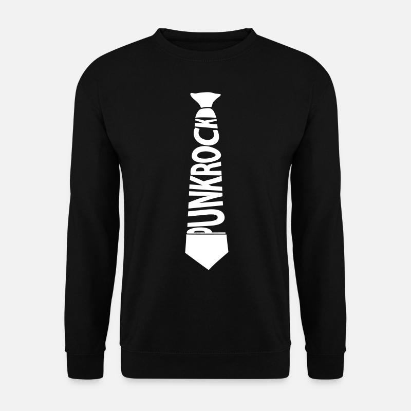 Punk rock tie - Unisex Sweatshirt - black