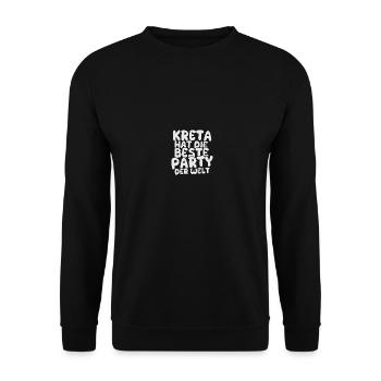 Holiday destination Crete - Unisex Sweatshirt - black - Front - Alina (178cm) & Michal (187cm)