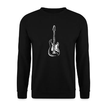 Illustration d’une guitare électrique - musiciens et groupes - Sweat-shirt Unisexe - noir - Devant - Alina (178cm) & Michal (187cm)