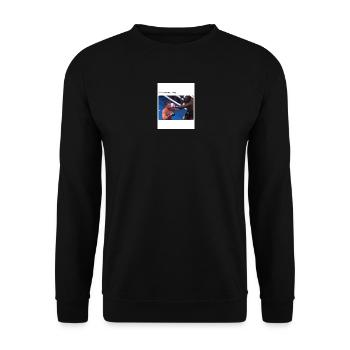 Box-Moment am Sonntag - Unisex Pullover - Schwarz - Vorne - Alina (178cm) & Michal (187cm)