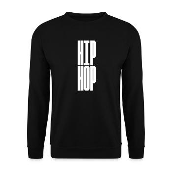 Mutiges Hip Hop Musikdesign - Unisex Pullover - Schwarz - Vorne - Alina (178cm) & Michal (187cm)