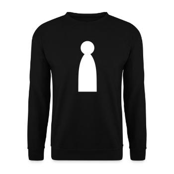 Minimalist Figure Woman - Silhouette - Unisex Sweatshirt - black - Front - Alina (178cm) & Michal (187cm)