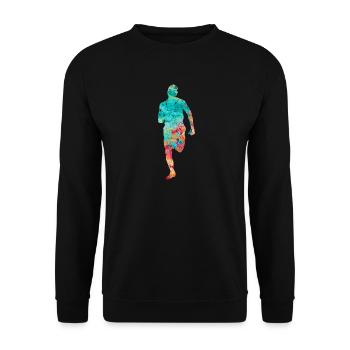 Jogging und Laufen - Unisex Pullover - Schwarz - Vorne - Alina (178cm) & Michal (187cm)