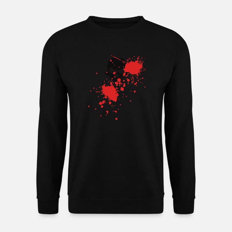 blutfleck - blood - blut - Unisex Pullover - Schwarz