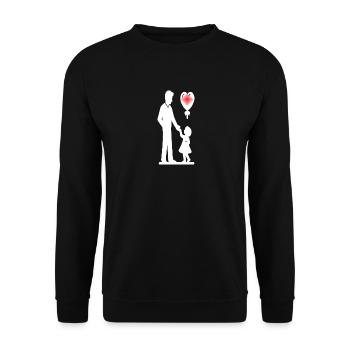 papa père papou humour blague cadeau f - Sweat-shirt Unisexe - noir - Devant - Alina (178cm) & Michal (187cm)