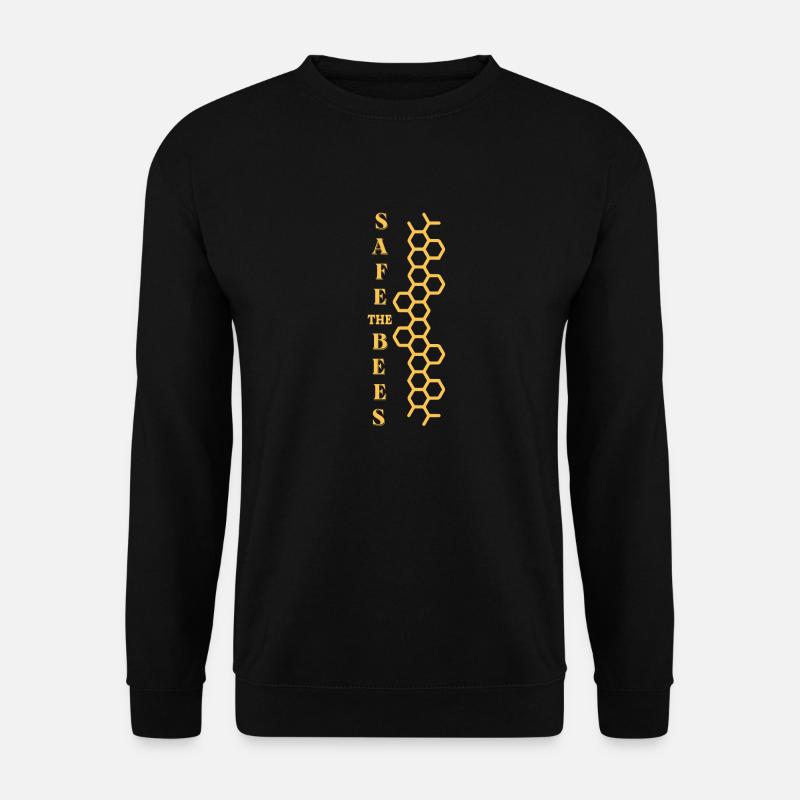 Save the bees - honeycomb pattern - Unisex Sweatshirt - black