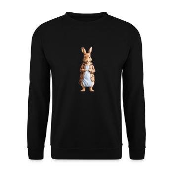 Cute bunny brown 15 - Unisex Sweatshirt - black - Front - Alina (178cm) & Michal (187cm)