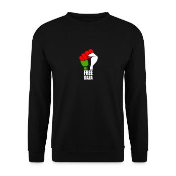 Free gaza - Unisex Sweatshirt - black - Front - Alina (178cm) & Michal (187cm)