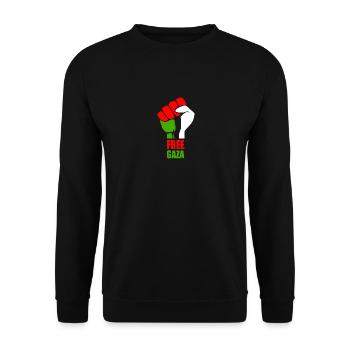 Save gaza - Unisex Sweatshirt - black - Front - Alina (178cm) & Michal (187cm)