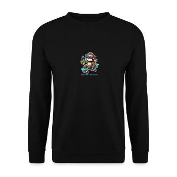 Faultier Skateboard - Unisex Pullover - Schwarz - Vorne - Alina (178cm) & Michal (187cm)