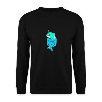 Narval - Sweat-shirt Unisexe - noir - Devant - Alina (178cm) & Michal (187cm)