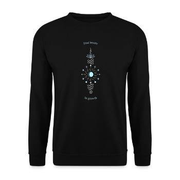 Find Beauty In Growth - Unisex Sweatshirt - black - Front - Alina (178cm) & Michal (187cm)