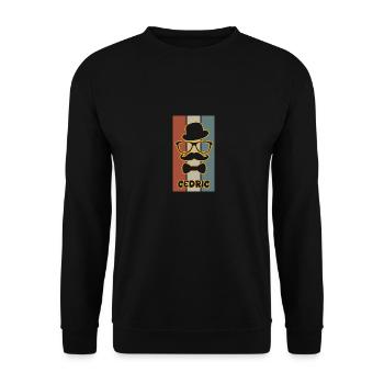 Gift for Cedric - Unisex Sweatshirt - black - Front - Alina (178cm) & Michal (187cm)