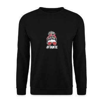 Fechter Tante Fechten - Unisex Pullover - Schwarz - Vorne - Alina (178cm) & Michal (187cm)