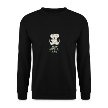 Meilleure maman jamais Koala embrasser Couronne de fleurs - Sweat-shirt Unisexe - noir - Devant - Alina (178cm) & Michal (187cm)