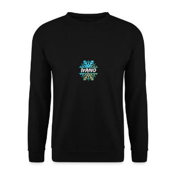 Gift for Ivano - Unisex Sweatshirt - black - Front - Alina (178cm) & Michal (187cm)