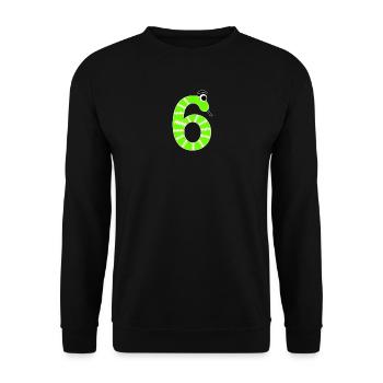 Zahl 6 Schlange Kinder - Unisex Pullover - Schwarz - Vorne - Alina (178cm) & Michal (187cm)