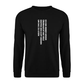 Funny Sayings Men's Fun Funny Saying Funny - Unisex Pullover - Schwarz - Vorne - Alina (178cm) & Michal (187cm)