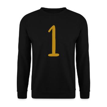 1 - Unisex Sweatshirt - black - Front - Alina (178cm) & Michal (187cm)