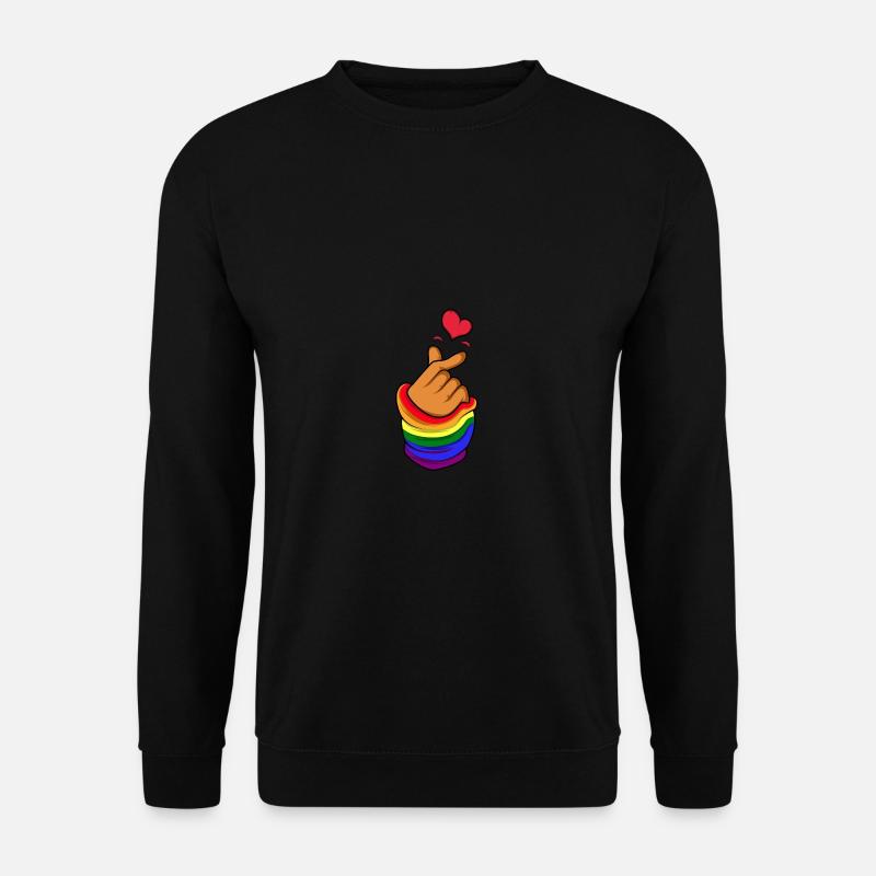 Lgbt koreanisches Herz Transgender Geschenk - Unisex Pullover - Schwarz