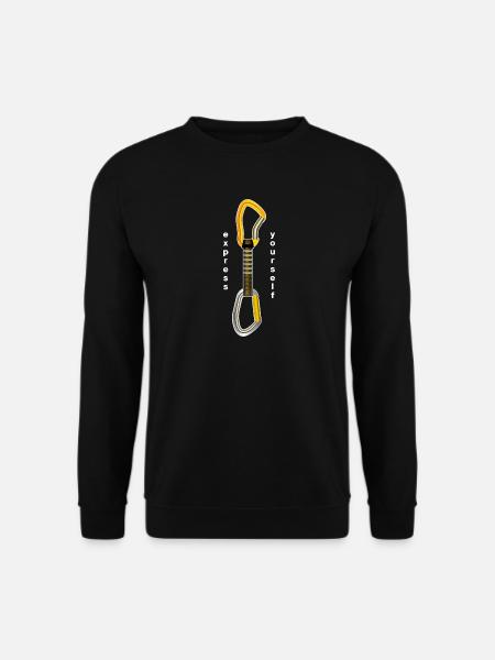 alpinist klettern alpin karabiner kletterseil - Unisex Pullover - Schwarz