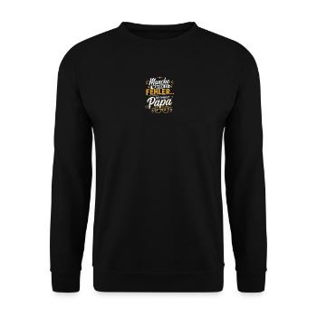 Ich nenne es Papa – Vaterwitz Design - Unisex Pullover - Schwarz - Vorne - Alina (178cm) & Michal (187cm)