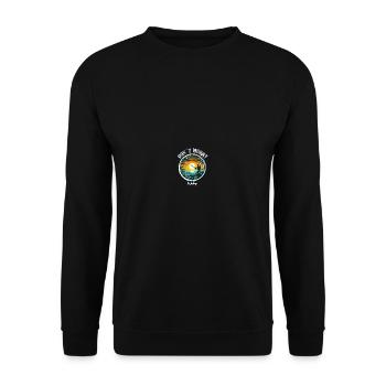 Don't Worry - Be Fishing - Unisex Sweatshirt - black - Front - Alina (178cm) & Michal (187cm)