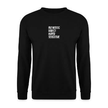 Déclaration directe sur votre super-pouvoir - Sweat-shirt Unisexe - noir - Devant - Alina (178cm) & Michal (187cm)