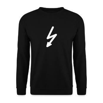lightning - Unisex Sweatshirt - black - Front - Alina (178cm) & Michal (187cm)