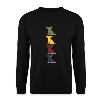 CHIEN DE RACE CHIHUAHUA - Sweat-shirt Unisexe - noir - Devant - Alina (178cm) & Michal (187cm)
