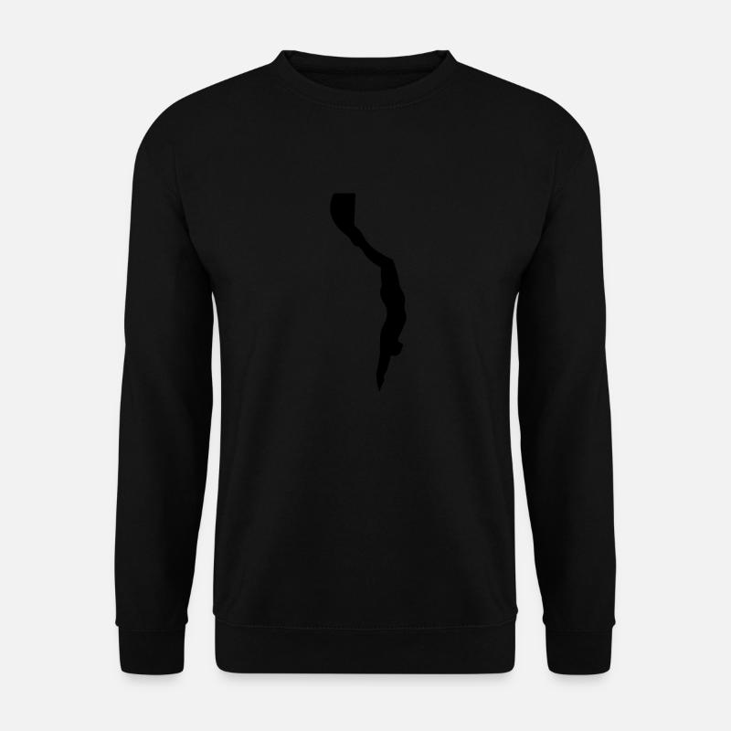 Freediver Silhouette - Unisex Pullover - Schwarz