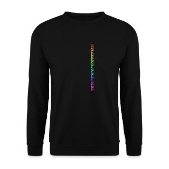 Festbrennweiten von 1 bis 100 für dunklen Hintergrund - Unisex Pullover - Schwarz - Vorne - Alina (178cm) & Michal (187cm)