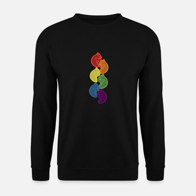 Schlafende Regebogen Bären Lgbt Geschenkidee - Unisex Pullover - Schwarz