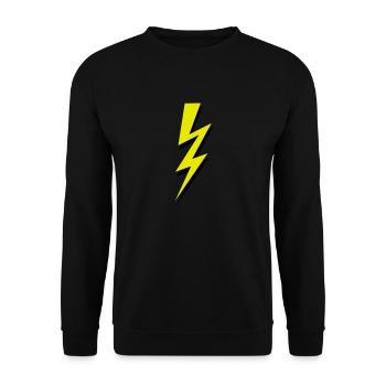 éclair - Sweat-shirt Unisexe - noir - Devant - Alina (178cm) & Michal (187cm)