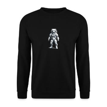 Astronaut - Profession Design Sticker - Unisex Sweatshirt - black - Front - Alina (178cm) & Michal (187cm)
