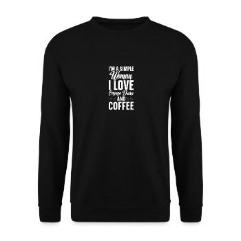 Cayuga canard peluche Animal enclos nourriture Cayuga - Sweat-shirt Unisexe - noir - Devant - Alina (178cm) & Michal (187cm)