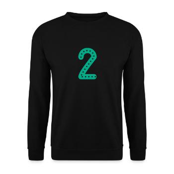 2 JAHRE. 2. JAHRESTAG. GEBURTSTAG 2 JAHRE. 2 - Unisex Pullover - Schwarz - Vorne - Alina (178cm) & Michal (187cm)
