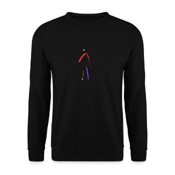 Modere Kunst - Unisex Pullover - Schwarz - Vorne - Alina (178cm) & Michal (187cm)
