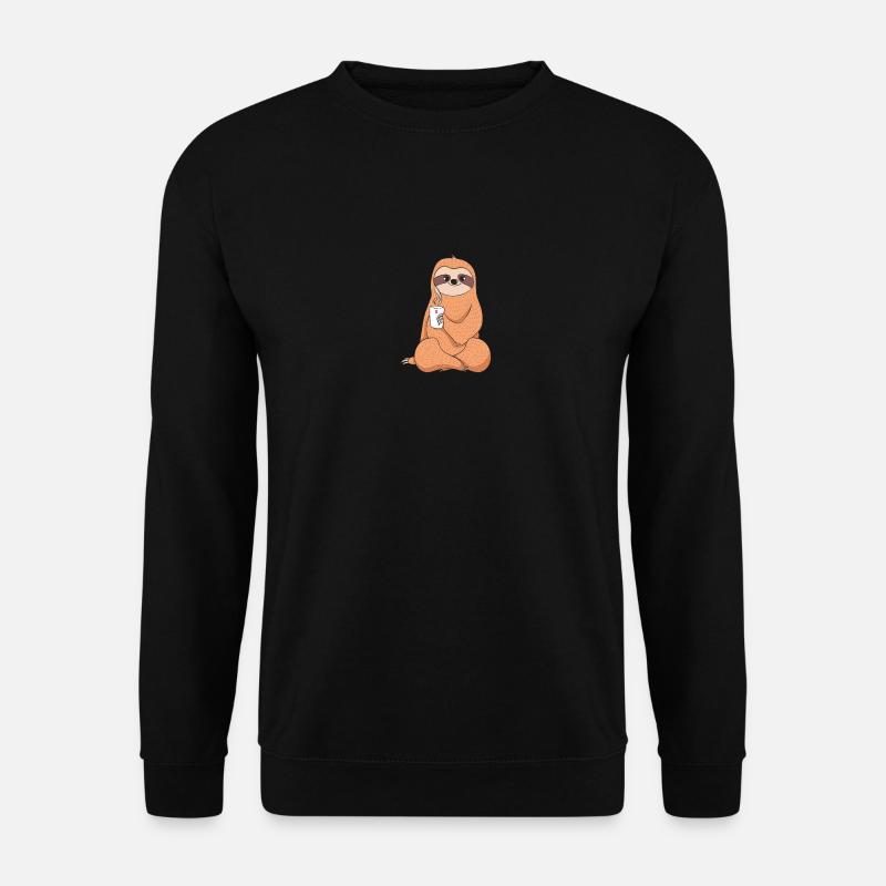 Coffee sloth - Unisex Sweatshirt - black