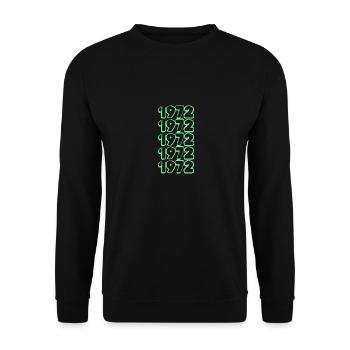 Année de naissance : 1972 - Sweat-shirt Unisexe - noir - Devant - Alina (178cm) & Michal (187cm)