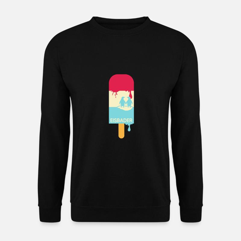 Eisbader Eiszeit im Eisbad - Unisex Pullover - Schwarz