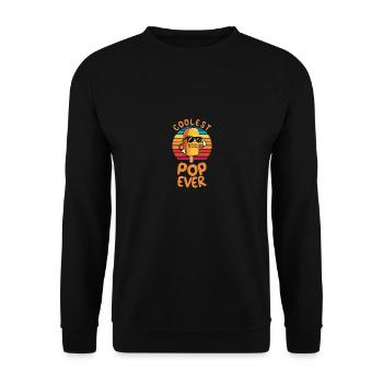 Coolest Pop Ever Fun Popsicle Dad - Unisex Pullover - Schwarz - Vorne - Alina (178cm) & Michal (187cm)