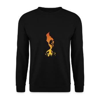 Retro Graphic Climbing Bouldering Rock Climber Mou - Unisex Sweatshirt - black - Front - Alina (178cm) & Michal (187cm)